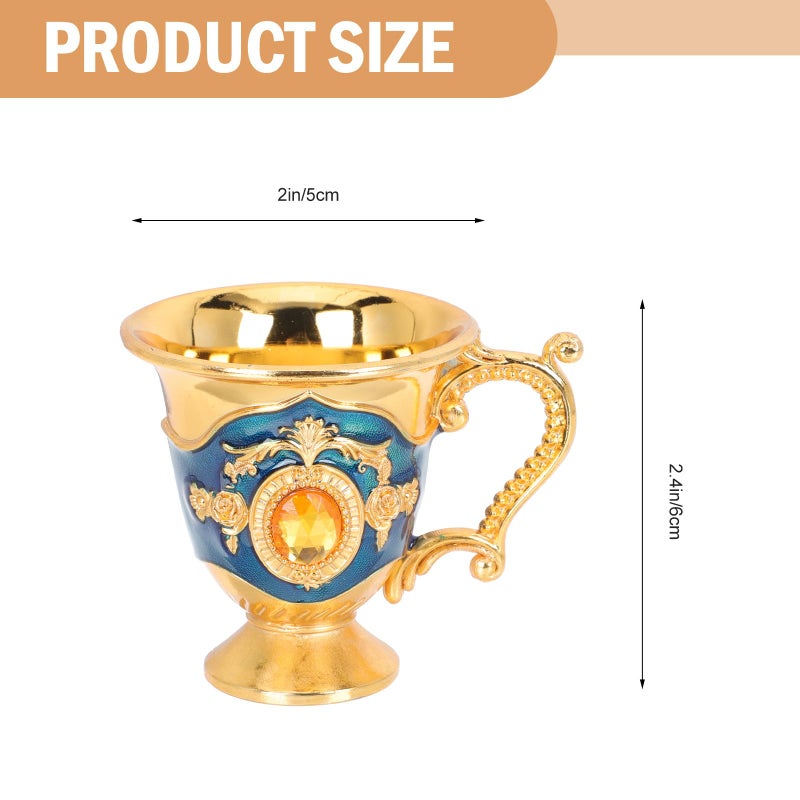 Vintage Style Metal Liquor Cup 30ml Stemless Shot Glass With Handle For Bar Home Use - Image 3