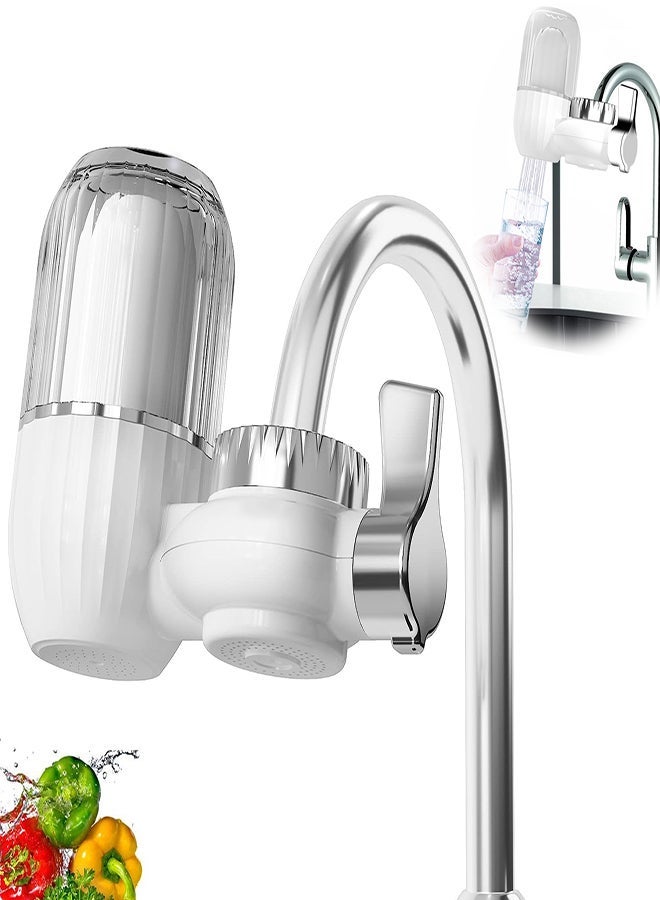 Y&D Transparent Shell Faucet Water Filter 400 Gallons High Purifier for Tap Mount Kitchen and Bathroom Sink Reduces Chlorine Taste Odor Better - Image 1