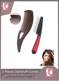 BTFMEI 2 Pieces Dandruff Combs, Lice Comb, Scalp Comb for Scalp Massage Refreshing and Dandruff Dirt Removal, Reduce Scalp Itching Oil, Scalp Care Comb with Skin Scraping Handle for Women Men  - Image 1