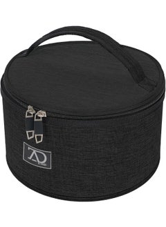 Adolfo Design Travel Case for Wigs, Black Quilted Nylon with Interior Mirror, Zipper, & Double Stitching, Lightweight & Portable Wig Pouch by Adolfo Design 
