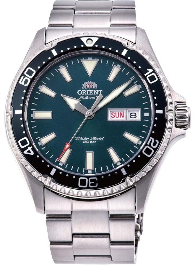 ORIENT Men Kamasu Automatic Men's Watch RA-AA0004E19B – Green Dial, Stainless Steel Bracelet, 200m Water Resistance, Sapphire Crystal - Image 1