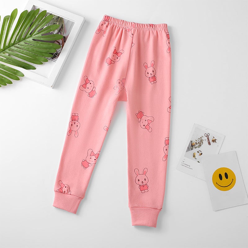 Children'S Autumn Cotton Wool Pants Cotton Long Johns Inner Wear Leggings Underpants Thin Boys And Girls Warm Wool Pants - Image 1