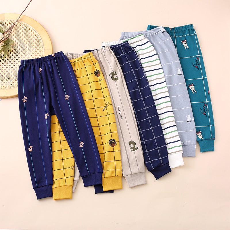 Children'S Autumn Cotton Wool Pants Cotton Long Johns Inner Wear Leggings Underpants Thin Boys And Girls Warm Wool Pants - Image 5