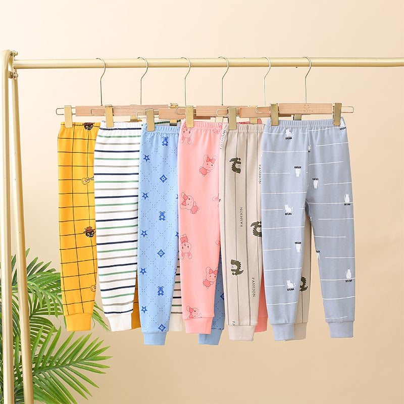Children'S Autumn Cotton Wool Pants Cotton Long Johns Inner Wear Leggings Underpants Thin Boys And Girls Warm Wool Pants - Image 2