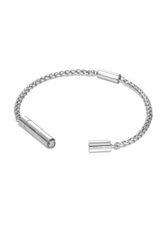 CERRUTI 1881 Guido Silver Stainless Steel with Small Motif Chain Bracelet  - Image 3