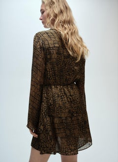 MANGO Jules Wrap Detailed Flared Sleeve Dress  - Image 2