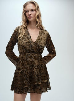 MANGO Jules Wrap Detailed Flared Sleeve Dress  - Image 1
