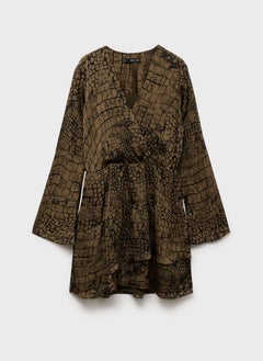 MANGO Jules Wrap Detailed Flared Sleeve Dress  - Image 5
