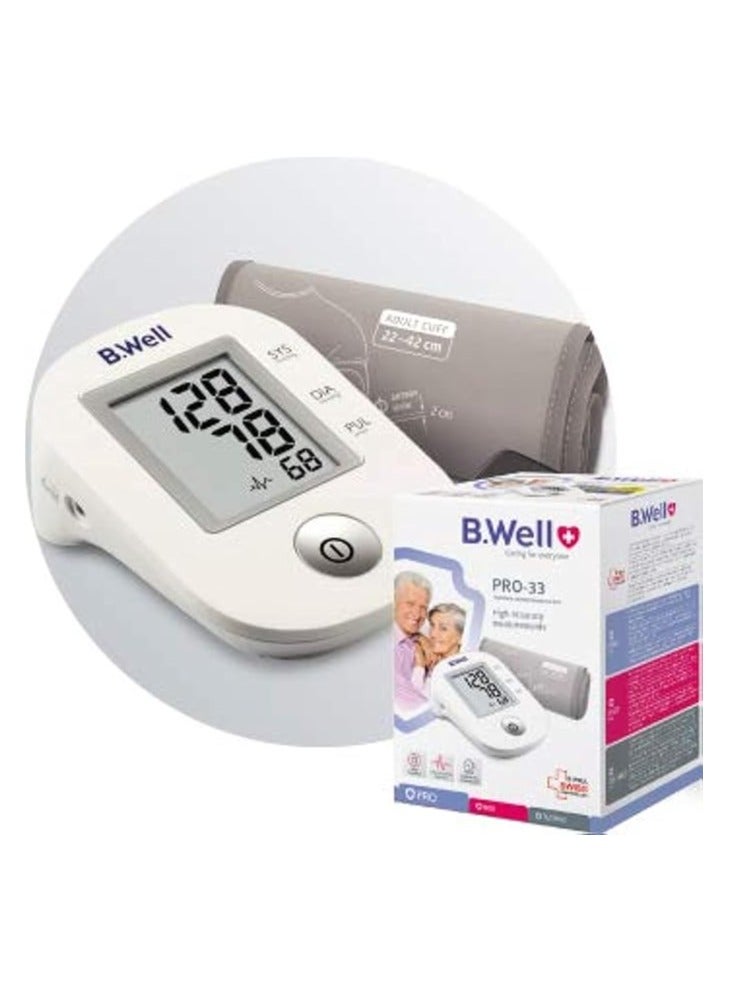 B.Well B.Well PRO-33 Automatic Blood Pressure Monitor – Medium Cuff 22–32cm - Image 1