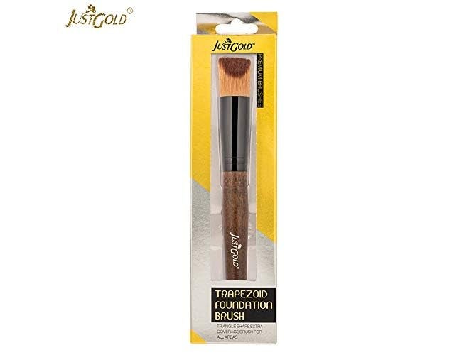 JUST GOLD JustGold Single Brush for Makeup (9363 Trapezoid Foundation Brush) - Image 3