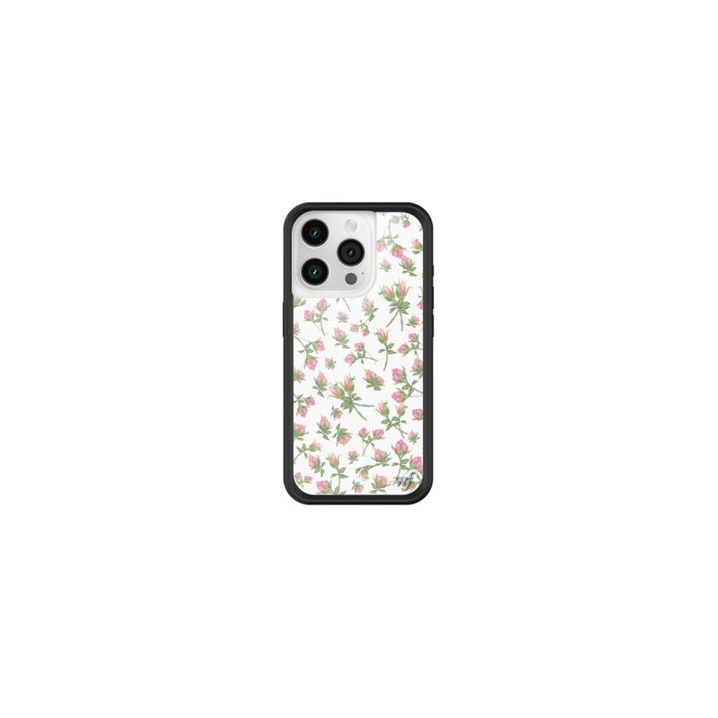 Wildflower Cases Compatible with iPhone 16 Pro Protective Black Bumper 65ft Drop Test Certified Women Owned Small Business Pink White Floral Trendy Cute Pink Posie Rosie - Image 2