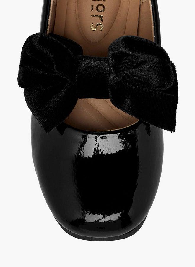 جونيورز حذاء باليرينا بفيونكة وحزام مطاطي - Image 4