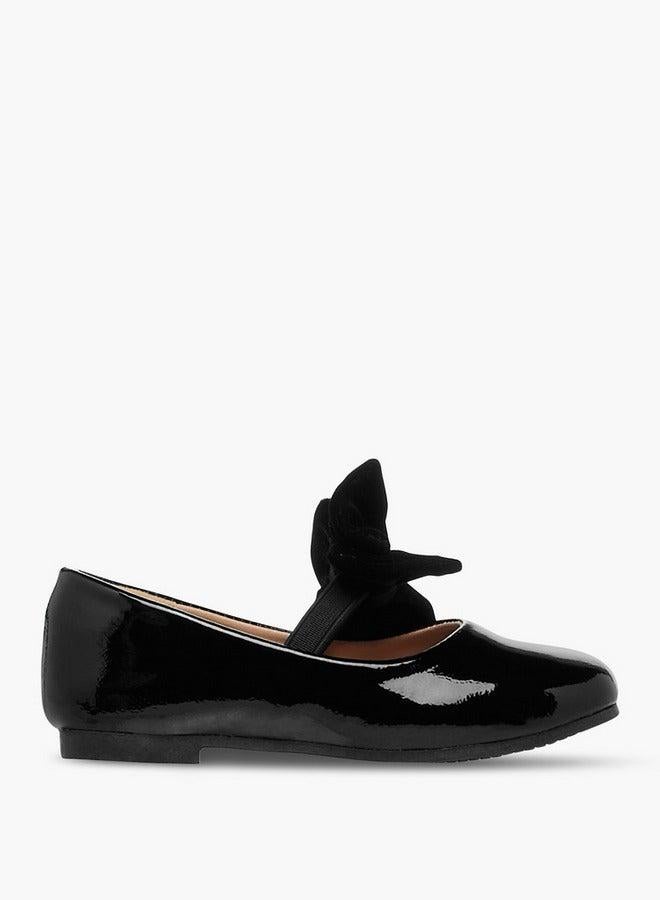 جونيورز حذاء باليرينا بفيونكة وحزام مطاطي - Image 2