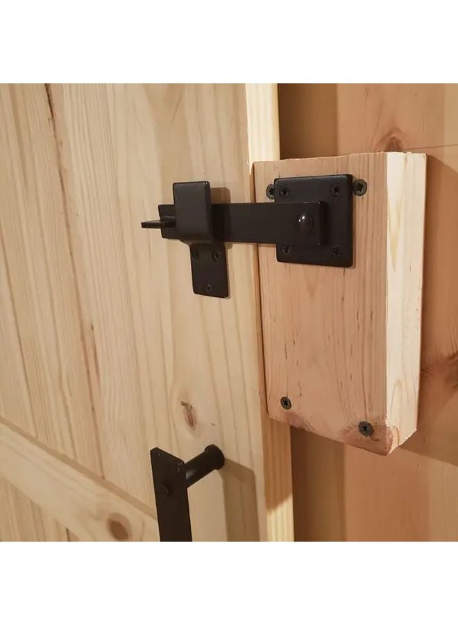 Matte Black Heavy Duty Metal Door Lock Sliding Bolt Security For Indoor Outdoor Use - Image 3