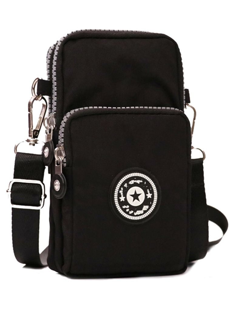 Cell Phone Purse Small Crossbody Bag Smartphone Wallet Phone Holder Black - Image 1