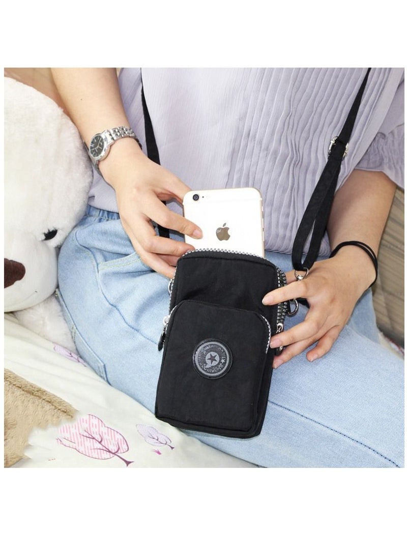 Cell Phone Purse Small Crossbody Bag Smartphone Wallet Phone Holder Black - Image 4