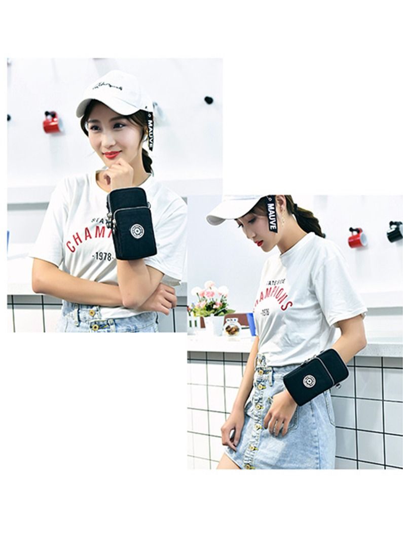Cell Phone Purse Small Crossbody Bag Smartphone Wallet Phone Holder Black - Image 2