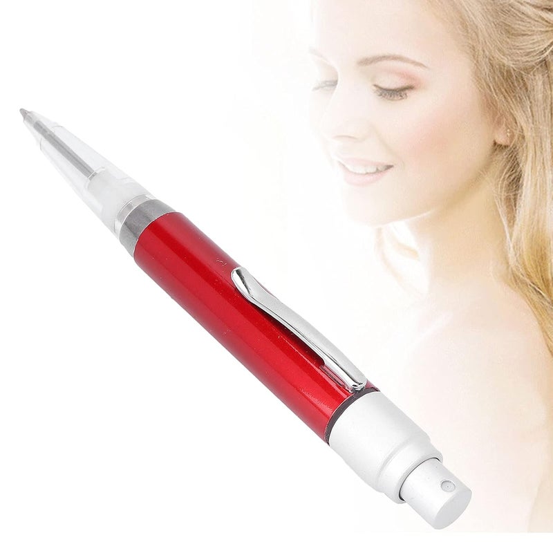 klarako Mini Portable pen Perfume Bottle, 2‑in‑1 Ballpoint Pen Portable Pen Perfume Spray Bottle Perfume Spray BottleEmpty Perfume Atomizer Spray Bottle for Office Writing and Perfume Filling 2ml(Red) - Image 1
