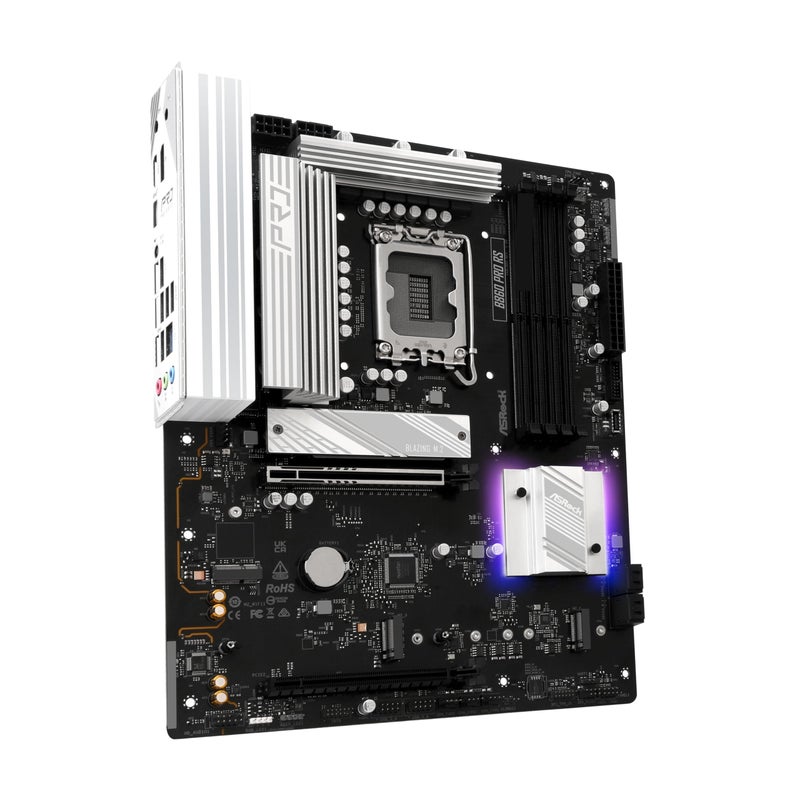 ASRock B860 Pro RS Intel Core Ultra DDR5 8666 MHz 256GB M.2 LGA1851 ATX Motherboard SATA3 6.0 Gb/s PCIe 5.0 BIOS Flashback - Image 2