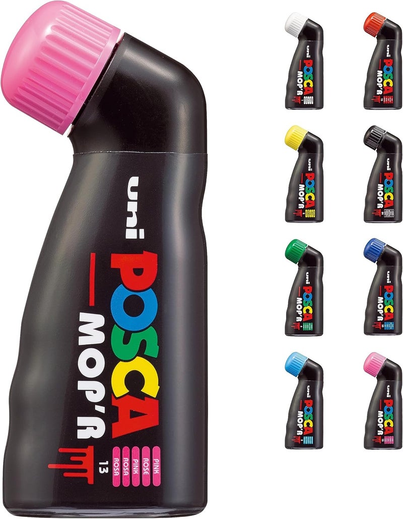 POSCA بوسكا - قلم ميتسوبيشي يوني - قلم ماركر موب'ر - طرف دائري XXL 3-19 مم - شكل مريح، جسم شبه صلب - قلم طلاء مائي - جميع الحوامل - وردي - Image 1