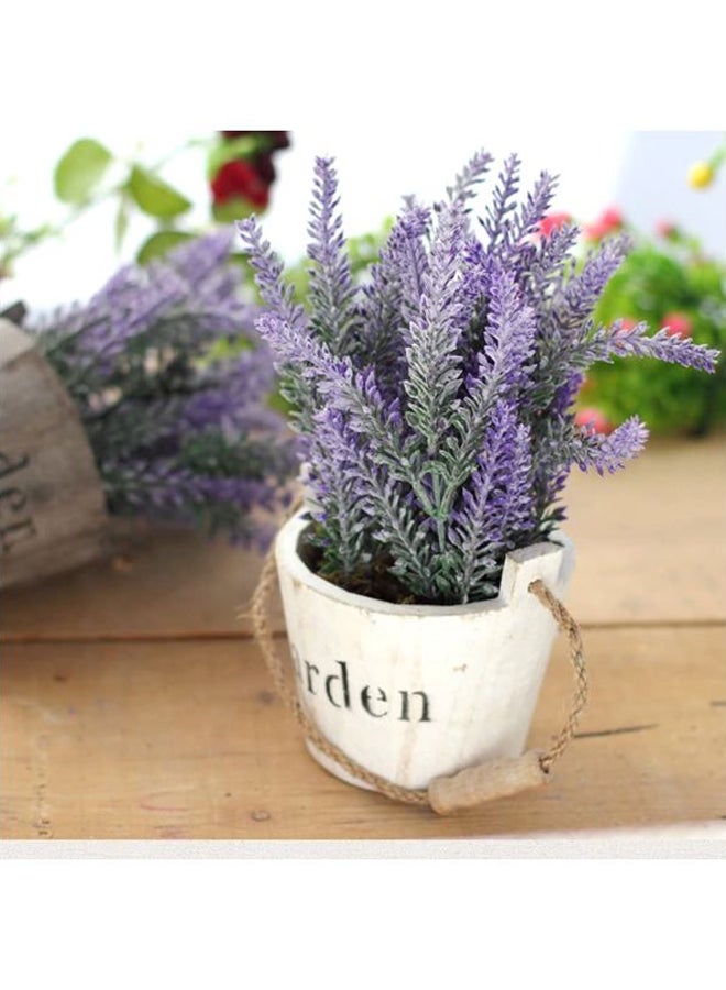 Maston 6- Piece Artificial Lavender Flower Bouquet Purple/Green - Image 5