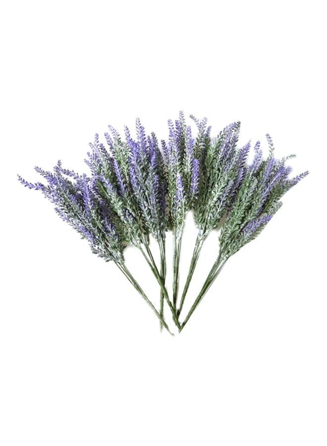 Maston 6- Piece Artificial Lavender Flower Bouquet Purple/Green - Image 1