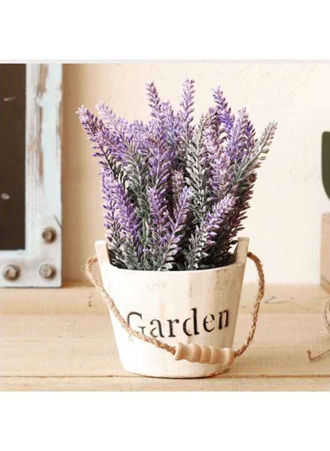 Maston 6- Piece Artificial Lavender Flower Bouquet Purple/Green - Image 4