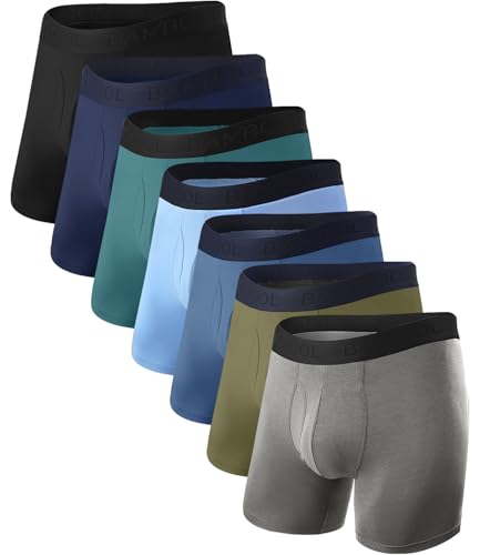 BAMBOO COOL Men's Underwear Breathable Boxer Briefs with Fly Moisture-Wicking Lightweight Underwear - Image 1