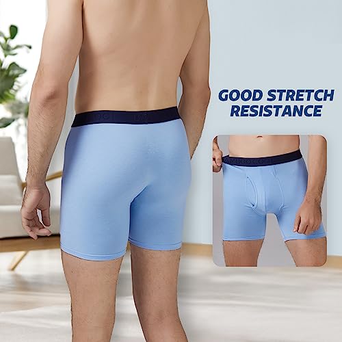 BAMBOO COOL Men's Underwear Breathable Boxer Briefs with Fly Moisture-Wicking Lightweight Underwear - Image 2