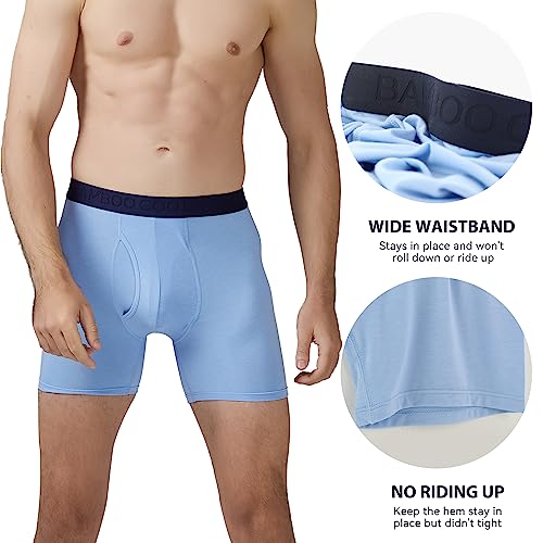 BAMBOO COOL Men's Underwear Breathable Boxer Briefs with Fly Moisture-Wicking Lightweight Underwear - Image 3