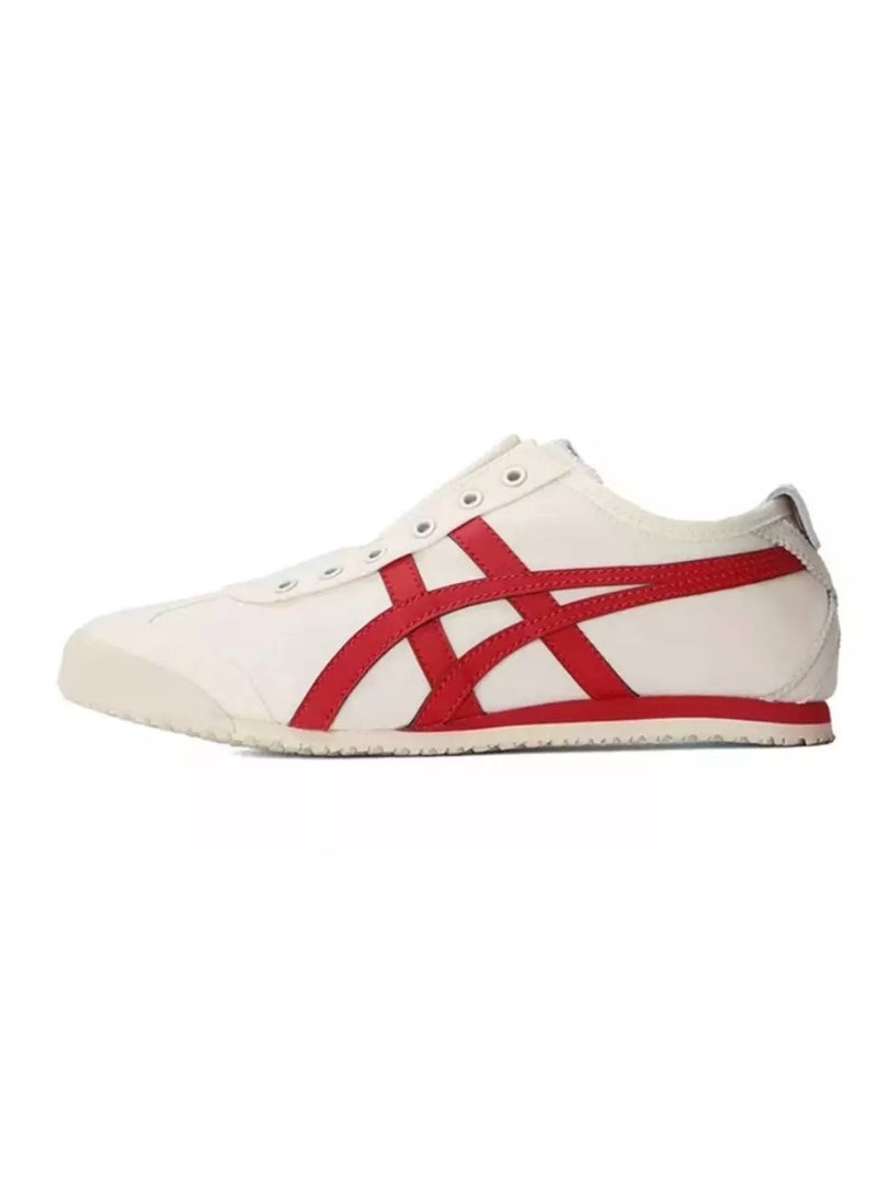 Onitsuka Tiger MEXICO 66 Slip-On Canvas Casual Shoes White/Red  - Image 1