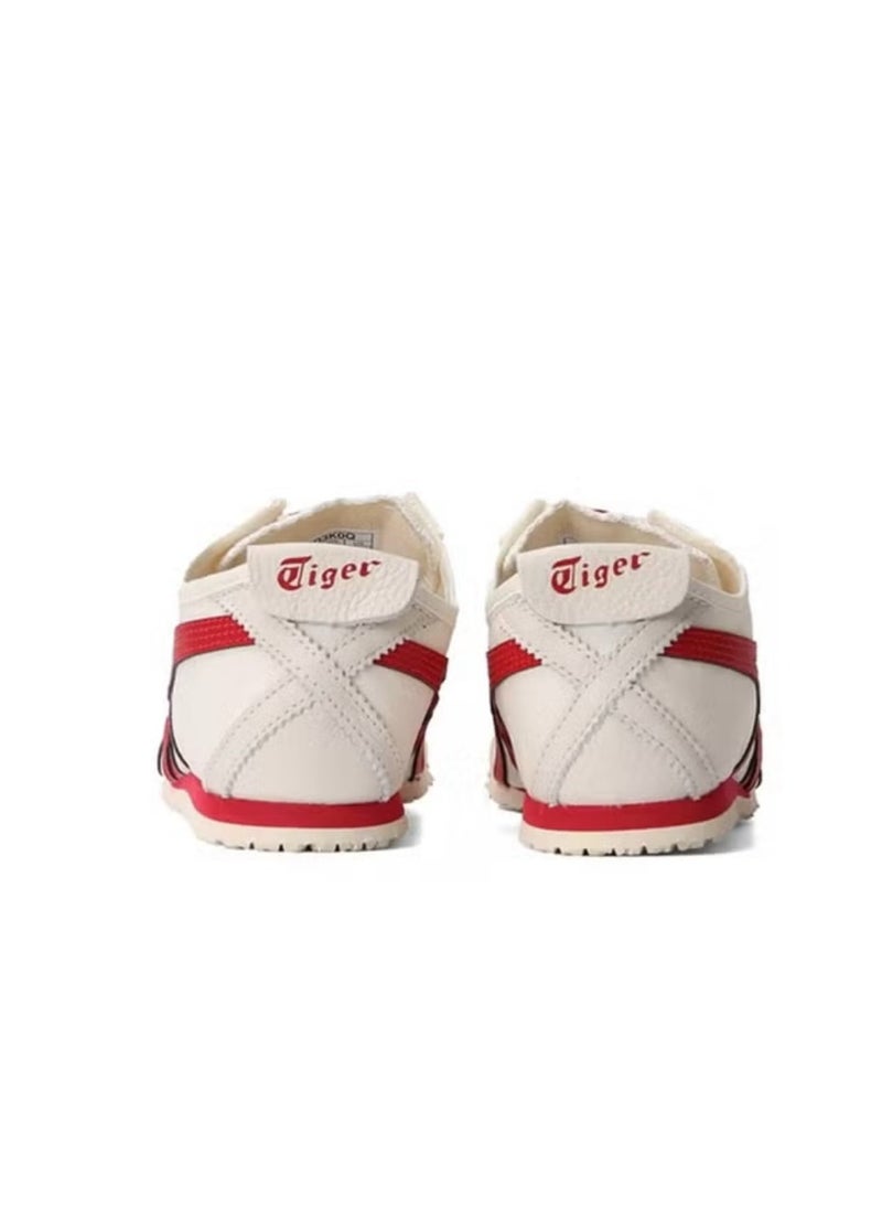 Onitsuka Tiger MEXICO 66 Slip-On Canvas Casual Shoes White/Red  - Image 4