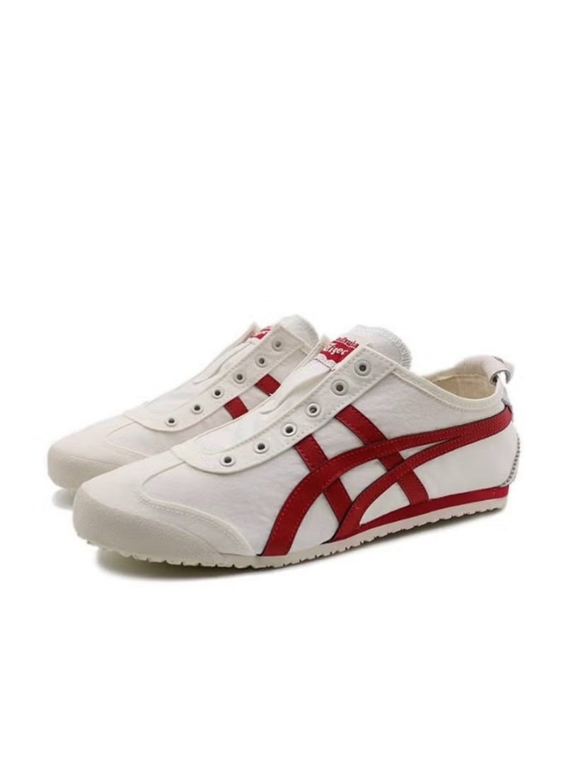 Onitsuka Tiger MEXICO 66 Slip-On Canvas Casual Shoes White/Red  - Image 3
