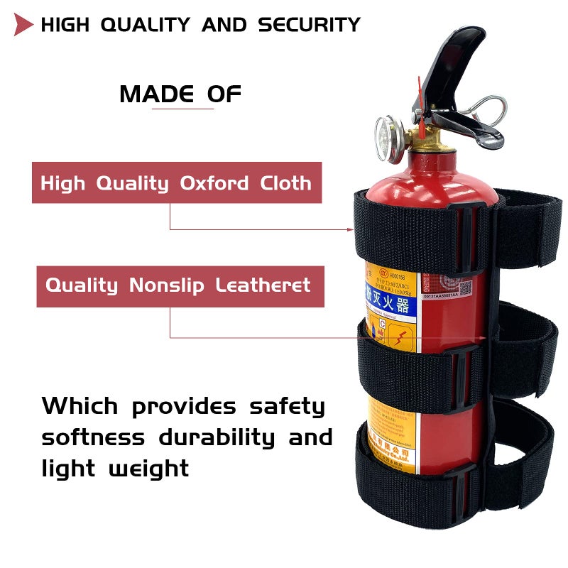 SKARUMMER Car Roll Bar Fire Extinguisher Mount Holder Replacement for Jeep Wrangler CJ YJ TJ LJ JK JKU JL JLU, Polaris Ranger RZR General RS1, Can Am Maverick X3 & More - Adjustable Extinguisher Mount Strap - Image 2