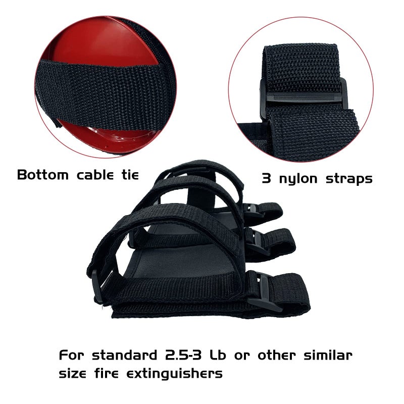 SKARUMMER Car Roll Bar Fire Extinguisher Mount Holder Replacement for Jeep Wrangler CJ YJ TJ LJ JK JKU JL JLU, Polaris Ranger RZR General RS1, Can Am Maverick X3 & More - Adjustable Extinguisher Mount Strap - Image 4