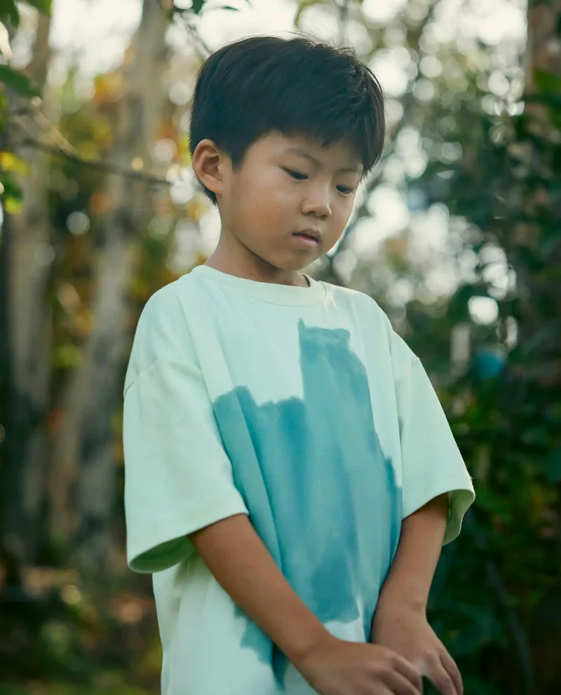 Rare Ones Rare Ones Kids Scrib Green Cotton Full Sleeves Crew Neck Abstract Print T-Shirt