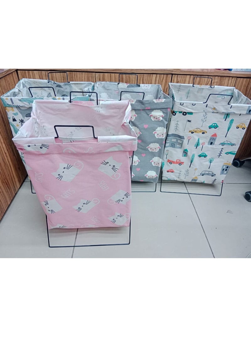 Laundry Basket, Foldable Laundry Hamper Foldable Laundry Basket – Utility Rooms Washing Clothes Hamper Folding Washing Storage Bin Suitable,Removable Laundry Bag For Bedrooms random design & Color - Image 1