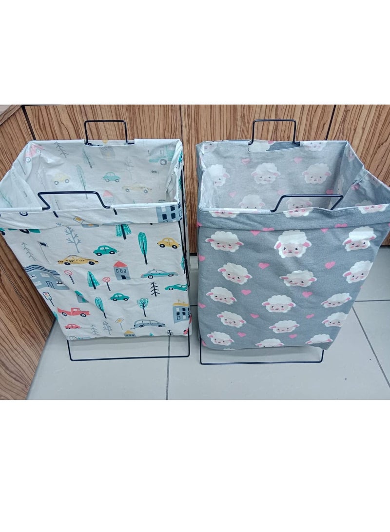 Laundry Basket, Foldable Laundry Hamper Foldable Laundry Basket – Utility Rooms Washing Clothes Hamper Folding Washing Storage Bin Suitable,Removable Laundry Bag For Bedrooms random design & Color - Image 2