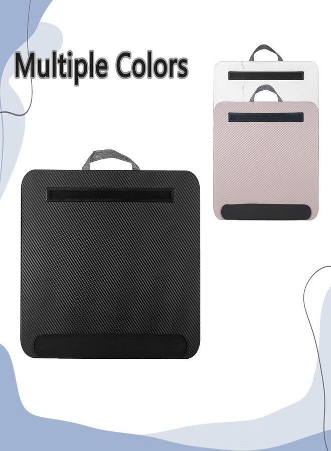 YUELAKE Lap Desk, Portable Laptop Desk Fits Up to 16“ Laptops, with Tablet Slot, Built-in Cushion, Great for Home & Office,Lap Desk for Laptop,Lap Desk with Cushion (Black with Wrist Rest, Medium) - Image 3