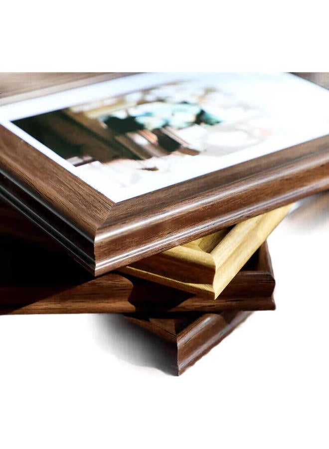 Befon 6-Inch Vintage Photo Frame, Wall-Mounted European-Style Creative Frame, Tabletop Frame, Walnut Color 0245 - Image 1