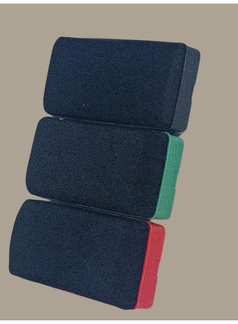 3-Piece Magnetic Whiteboard Eraser Multicolour - Image 4