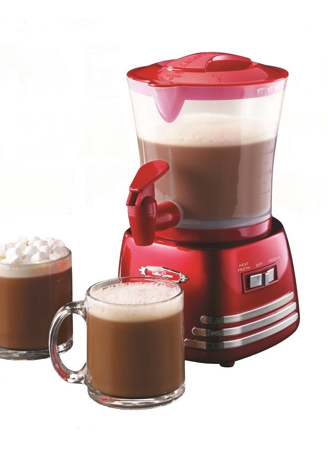 Nostalgia - Hcm700Retrored Retro 32-Ounce Hot Chocolate  Milk Frother  Cappuccino Latte Maker And Dispenser - Image 1