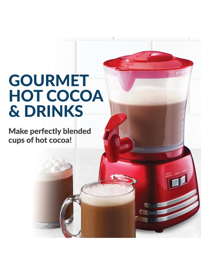 Nostalgia - Hcm700Retrored Retro 32-Ounce Hot Chocolate  Milk Frother  Cappuccino Latte Maker And Dispenser - Image 1