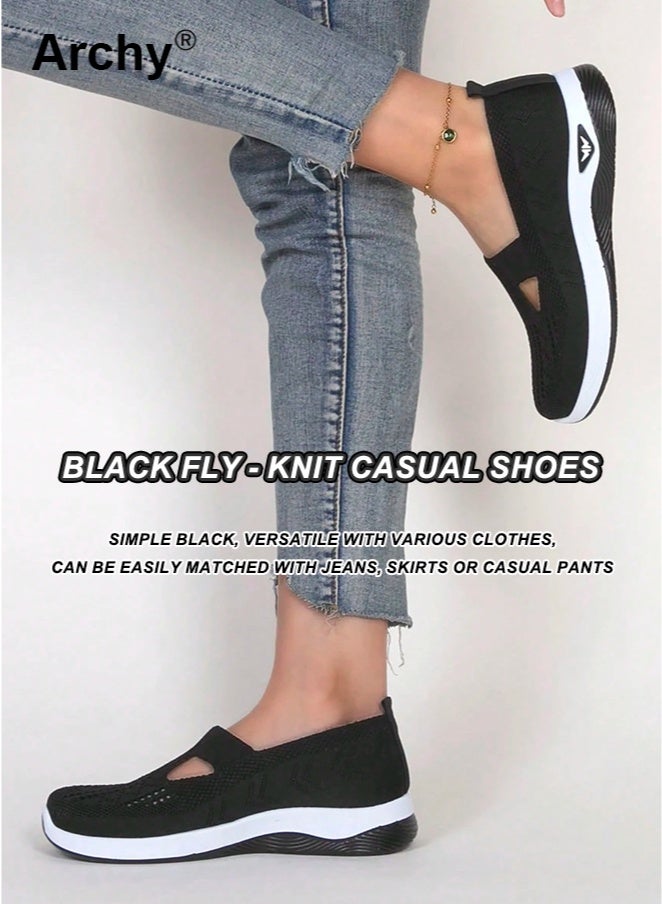 أرشي أحذية نسائية صيفية شبكية قابلة للتنفس - أحذية مسطحة خفيفة الوزن بنعل ناعم للأمهات في منتصف العمر وكبار السن - Image 2