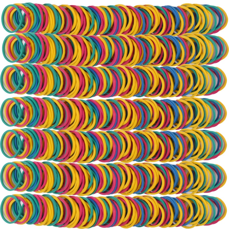 Foshine Rubber Bands Small Mini Elastic Band Yellow Blue Green Red 1300pcs Rubber Band 1.2inch Office Supplies Home Inside Diameter 0.63in (Multicolour) - Image 5