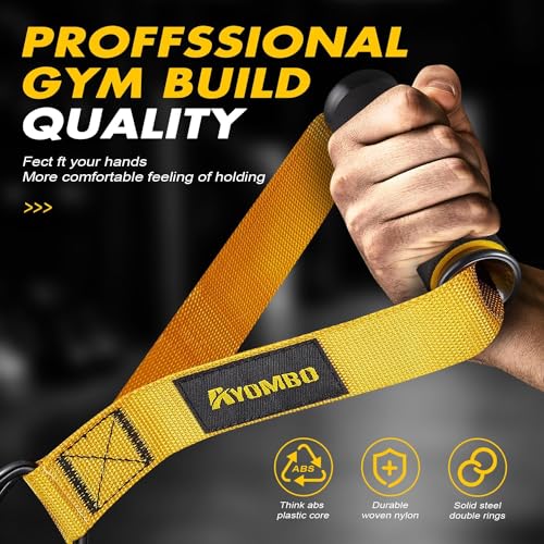 Ayombo Gym Equipment, Cable Attachments for Gym, Home Workout Equipment Machine Grip Attachments, Resistance Bands Handles for Weight Strength Trainer, Gym Heavy Duty Exercise Handle for Men - Image 3