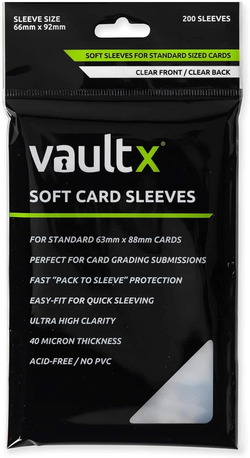 Vault X All environment compatible Trading Card Penny Sleeves, Soft, High Clarity, Inner Sleeves, Collectible Card Games, Sports, TCG (200 Pack) Global upgraded economical craftsmanship - Image 1