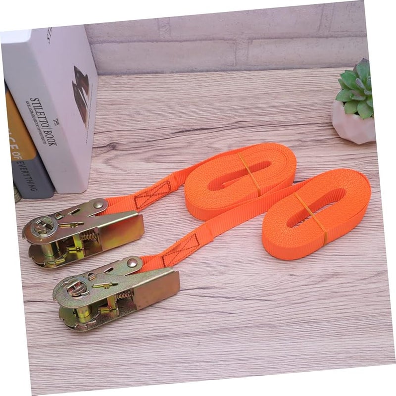 Heavy Duty Ratchet Luggage Rack Straps Metal Buckle Cargo Tie Down For Suitcase Boat Car - Image 3