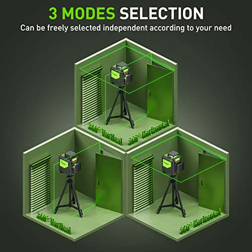 Huepar 902CG Cross Line Laser Level 2x360° Self-Leveling Laser Leveler, 2D Green Cross Line Lazer Level with Pulse Mode, Switchable Horizontal and Vertical, Magnetic Pivoting Base Included - Image 3