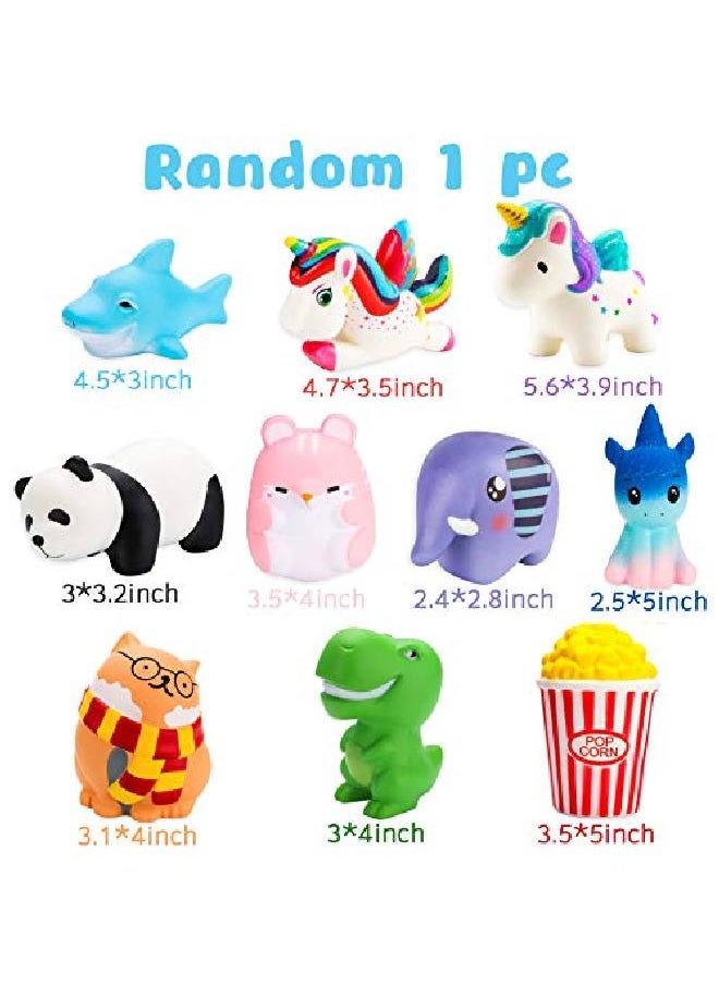 WATINC - Random 70Pcs Squeeze Toys Birthday Gifts For Kids Party Favors Slow Rising Simulation Bread Squeeze Stress Relief Toys Goodie Bags Egg Filler Keychain Phone Straps 1 Jumbo Squeeze Include - Image 1
